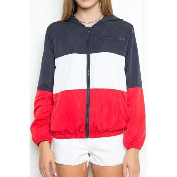 Brandy Melville Striped Bomber Jacket - Picture 3 of 6